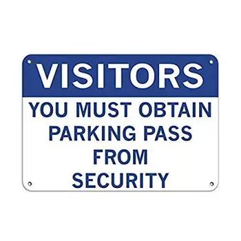 Kovov Cín Prihlásiť Personalizeds Vonku Návštevníkov, Musíte Získať Parkovanie Prejsť z Bezpečnostných Kovové Hliníkové Prihlásiť na Stenu Deco