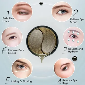 60 Očí, Masky Proti vráskam Odstrániť Tmavé Kruhy pod očami Vrecia Oko Produkty Hydratačné Masky A Hydratáciu Pokožky Starostlivosť o Oči X5I7