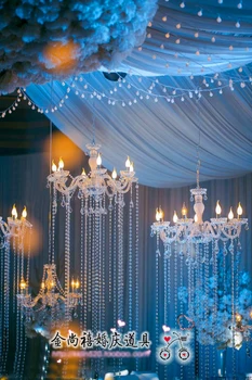 8-zbrane Svadobné krištáľový luster ceilling lampy, stropné osvetlenie, prívesok svadba strechy dekorácie