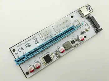 NOVÉ USB3.0 008S PCI-E Stúpačky Express 1X 4x 8x 16x Extender Stúpačky Karty Adaptéra SATA 15 kolí k 6pin Napájací Kábel Dual Power Interface
