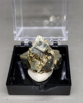 Prírodné vzácny kubický pyritom minerálne vzor kamene a kryštály liečivé kryštály kremeňa drahokamy veľkosť boxu 3.4 cm