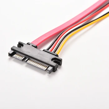 1PC 30 cm 22Pin SATA Kábel Mužov a Žien 7+15 Pin, Serial ATA, SATA Údaje Výkon Kombinovaný Predlžovací Kábel Konektor Conterver
