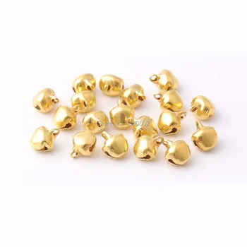 50pcs/veľa 13mm Zlatá farba Vysoko Kvalitného Kovu Jingle bell DIY Šperky, Doplnky, Vianočné Dekorácie