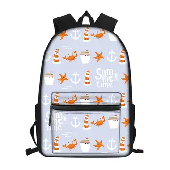 2020 módne vlastné morské zviera tlače teen batoh chlapec dievča cestovný batoh študent školy taška na laptop taška
