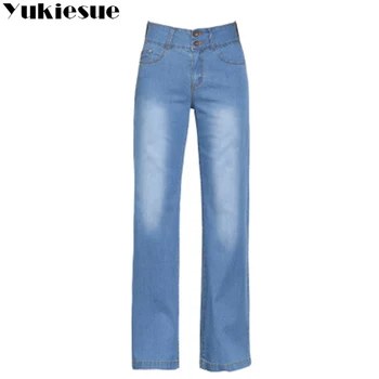 Vintage džínsy pre ženy s vysokým pásom voľné bielené voľné rovné nohavice dámske džínsy femme žena denim džínsy veľkých veľkostiach