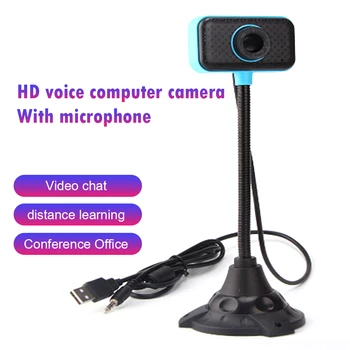 HD Webkamera Vstavaný Mikrofón Hus Krku USB Web Kamery pre Desktop, Notebook PC Širokouhlé Video Práce, bytové Doplnky