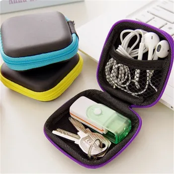 Prenosný Mini Elektronické Taška na Zips Slúchadlá Box In-ear Slúchadlá Prípadoch EVA Námestie Slúchadlá Slúchadlá Prenášajú Digitálne Taška