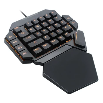 Jednou Rukou Klávesnicu,RGB Jednej Strane Mechanical Gaming Keyboard, Klávesnica 35-Modré Tlačidlo Prepnúť, USB Káblové Rainbow Prenosné