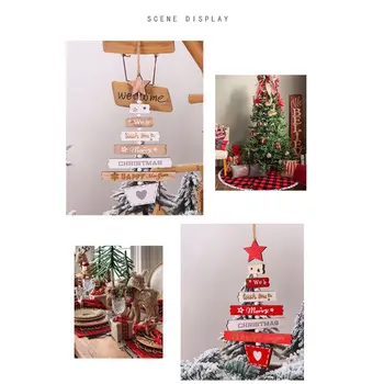 Drevené Vianočné Dekorácie pre Domov Vianočný Stromček Prívesok Vianočné Drevené Ozdoby, Darčeky Firmware pre Nový Rok 2021