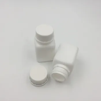 50+2ks 1oz Prázdne kapsule vitamínu tablety na Fľaše HDPE Námestie Tamper Dôkaz Čiapky Medicíny Pilulku Fľašu