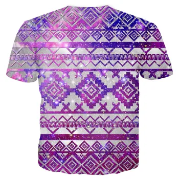 PLstar Vesmíru 2018 lete Nové Módne 3d t-shirt Kmeňové Tlače Pozadí Galaxy Retro štýl T-shirt Pánske Dámske Ležérne tričko