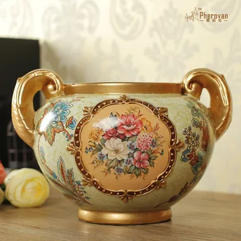 Furong Shengshi Európskej keramické kvet fľaša bytového zariadenia, svadobné ozdoby, darčeky kolaudačné párty obývacia izba dekor