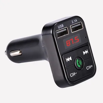 Auto Aux Audio Modulátor Bezdrôtový BT Handsfree, FM Vysielač, LCD displej, Prehrávač MP3 USB, Automatické Nabíjanie