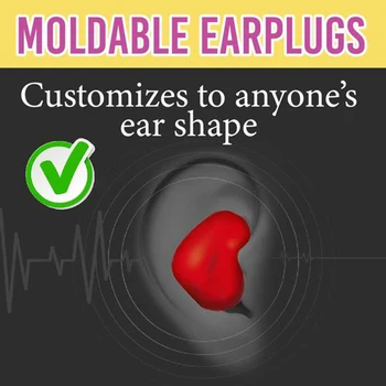 1 Pár Tvarovanie zátkové chrániče sluchu Hlukom Blokovanie Univerzálny Zvukotesné zátkové chrániče sluchu na Spanie môže CSV