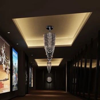 Moderná Európa štýl krištáľové lustre Stropné Svietidlá E14 Plafonnier LED kužeľ stropné lampy, alebo obývacej izby, spálne, reštaurácia uličkou