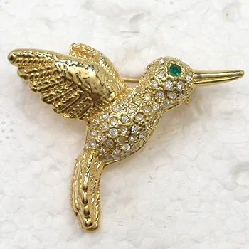 12pcs/veľa Veľkoobchod Módne Brošňa Crystal Drahokamu Vták Pin brošne Šperky darček C102130