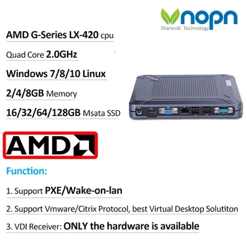 Mini PC K400-C2 AMD Quad-core 2.0 Ghz Malé Stolné počítače Windows 7/8/10 Linux 8xUSB HDMI VGA 8G SSD 256G domáceho Počítača s WIFI