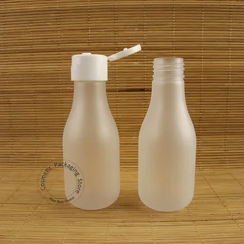30pcs/Veľa Propagáciu 100 ml Plastová Fľaša na Mlieko Prázdne Ženy Kozmetické Kontajner Biela Veko Matné Naplniteľné 100g Balenie