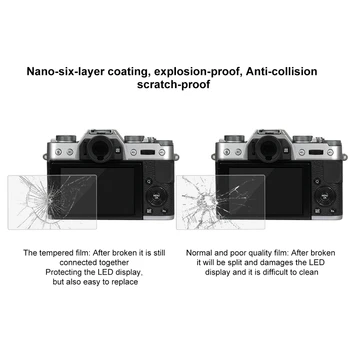 LCD Stráže Film Pre Fujifilm X-T1 / T2 Fotoaparátu, 2.5 D 0,3 mm 9H Povrchovú Tvrdosť Tvrdené Sklo Zaoblené Hrany Protector