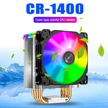 CR1400 4Pin PWM 12V PC LED Ventilátor Chladenia RGB 4 Tepla-Rúry CPU Chladič Počítač Chladič Pre Intel 1151/1155/AM3/AM4 92x92x25mm