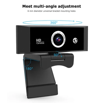 2MP 1080P HD USB Webkamera s Mikrofónom pre Video Konferencie Live Streaming PC Prenosný počítač Stolový Počítač Príslušenstvo