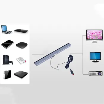 Náhradné Infračervené TV Ray Wired Remote Sensor Bar Receiver, Cievky pre pre Nintendo Wii na Wii U Konzoly