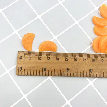 50Pcs Simulácia Orange Lístkov Ploché späť Živice Cabochon Falošné Potravín Fit Telefón Dekorácie DIY Vlasy Luky Príslušenstvo Scrapbooking