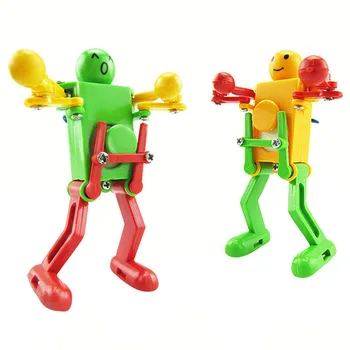 Klasické Roztomilý Kreslený Zvierat, Vetra Až Hračky pre Deti detský Plastový Strojček Spring Wind-Up Tancujúci Robot Hračka Darčeky Náhodné farby