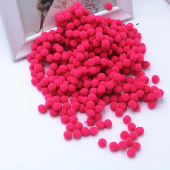 550pcs/taška Malá Multicolour DIY Dekorácie Mäkké Plyšové Loptu 8mm(0.3 palca) Kožušiny Loptu Pompon Domov Odev Dekoratívne Kvety Remeslá