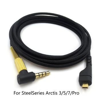2020 Nová 3,5 mm Nylon Herné Slúchadlá Audio - Kábel Pre Steelseries Arctis 3/5/7/Pro 2 m Dlhé