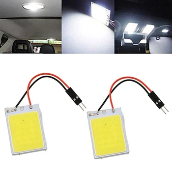 HID Biela 24COB LED Panel Svetlo, Žiarovka, Svetlé Auto, Interiér batožinového priestoru Vnútorné Dome Lampa