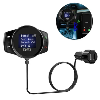 1.4 palec Bezdrôtové Auto FM Vysielač Držiak LCD MP3 Prehrávač Auto Duálny USB Nabíjačka Podpora Handsfree Hovory a 6 EQ režimy