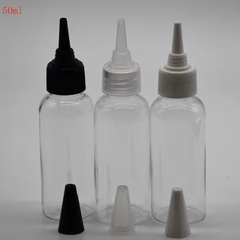 Tattoo Ink Kvapkadla Fľaše,50ML Prázdne Plastové PET Fľaše s Twist off Spp,Cestovné make-up Remover Fľaša na vodu 10pcs/veľa