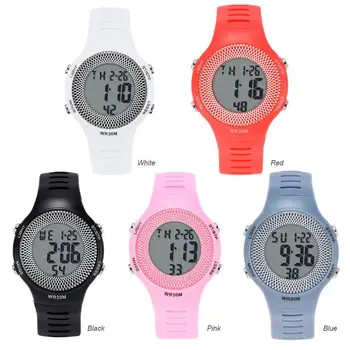 Ženy Športy Elektronické Kožené Hodinky ABS Shell Nerez Prackou Kryt PU Remienkom Vodotesné Bežné Digitálne Náramkové hodinky