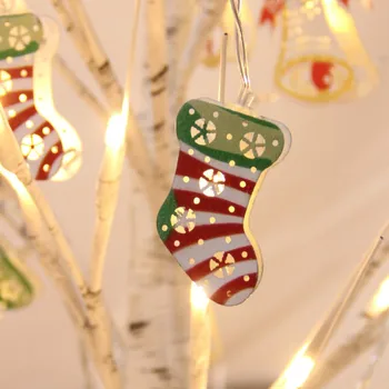 Vianočné Festival Led Svetlo String Snehuliak Kovaného Železa Osvetlenie Santa Claus Bell Jeleň Svietidlo Osvetlenie, Dekorácie
