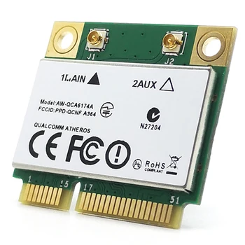 Atheros QCA6174 1200M 2.4 G / 5G Dual Frequency Mini PCIE Bezdrôtovej Sieťovej Karty + Bluetooth 4.1