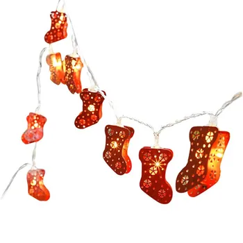Dekorácie Červené Ponožky String Svetlá UNIBROTHER Batérie Powered LED Víla Dovolenku Svetlá Veľkonočné Nový Rok Domova Lampy