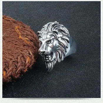 Móda Lion Vedúci Krúžkov Pre Mužov Rock, Punk Prst Krúžky v Pohode Biker Šperky Vintage Design Super Zvierat Krúžok Kvapka Loď NÁS Size7-10