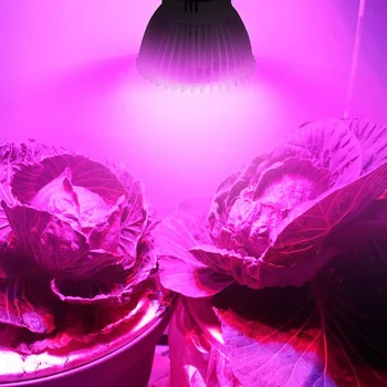 28W LED Rásť Svetlo celé Spektrum Rastie Lampa UV, IČ Pre Rastliny E27 4 Ks/Set