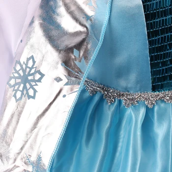 Snehová Kráľovná, Princezná Elsa Šaty Dieťa Dievča Kostým Princezná Zdobiť Deti Narodeninovej Party Vianočné Fantasy Loptu Večerné Šaty