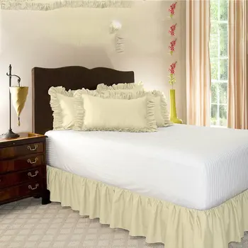 Elastické Posteľ Sukne pre posteľnú Tesný a Voľné Dekorácie Broskyňa Textílie Nastaviteľné Čisté Farebné Spálňa Ornament