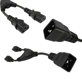 IEC320 C20 Rozšírenie napájací Kábel IEC 320 C20 Mužov 2xC13 Žena Y Rozdeľovací Kábel C20 2*C13 Napájací Kábel Server UPS Napájací Kábel
