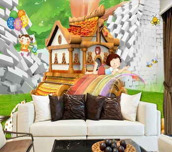 Dekoratívne tapety 3d fantasy kabíne pozadí nástenné maľby
