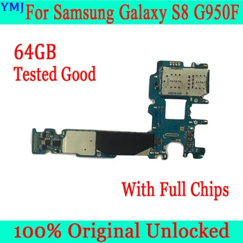 Pre Samsung Galaxy S8 G950F Pôvodné odomknutý Doske 64GB,s operačným systémom Android Systém EÚ Verzia pre Galaxy S8 G950F Logic dosky