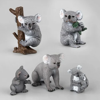 Mini Simulácia Roztomilý Koala Zberateľskú Hračky Koala Zvierat Akčné Figúrky Deti voľne Žijúcich Zvierat Vzdelávania Hračky z PVC, Domáce Dekorácie Darček