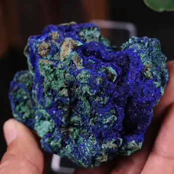 1 ks Prirodzené Azurite Malachit Geode Crystal Minerálny Kameň Reiki Vzor Uzdravenie