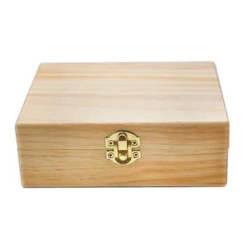 Drevené Úložný Box Dĺžka s Táckou Prírodné Ručne vyrábané Drevené Tabaku a Tvarovky s Bylinné Úložný Box