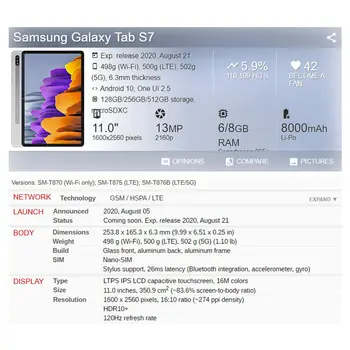 Pre Samsung Galaxy Tab S7 11 palcový T870 T875 T876 2020 Prípade, Otáčanie 360 Tablet Prípade Držiak Násobne Stojan Flip Kožený Kryt