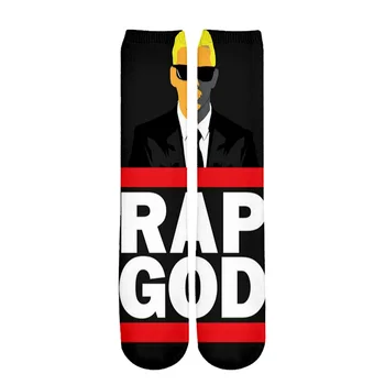 Tessffel Spevák Známy Rapper XXXTentacion Eminem 3DPrint Harajuku Bavlna chlapci/dievčatá/muži/ženy zábavné HipHop Ponožky ponožky A1