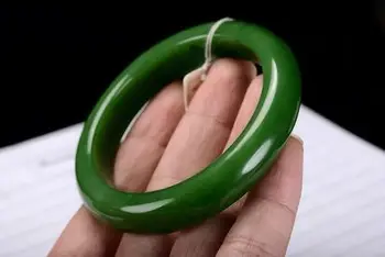Zheru Šperky Hetian Jade Zelená 54-64mm Náramok Elegantné Princezná Šperky Pre Mamu Pre Priateľku